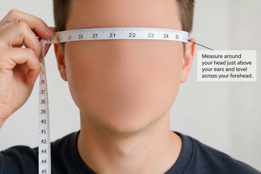How to measure head circumference for crochet beanie size