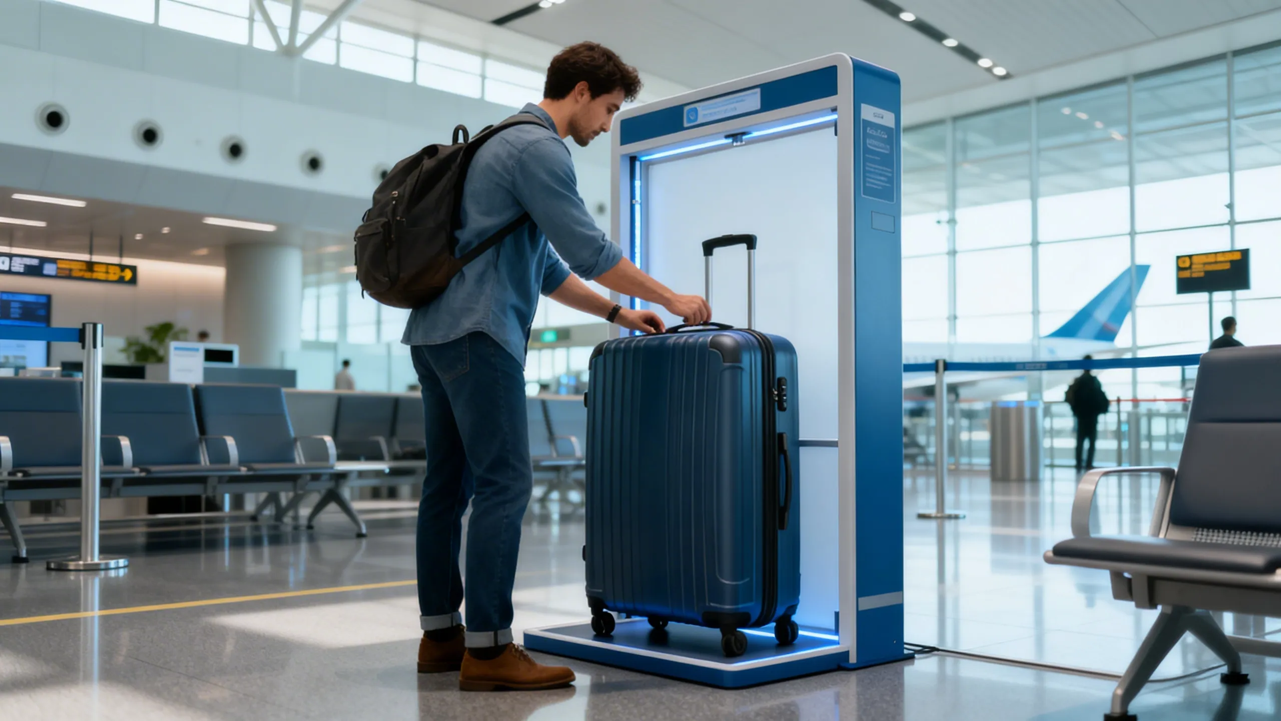 Delta Air Lines carry-on luggage size check visual