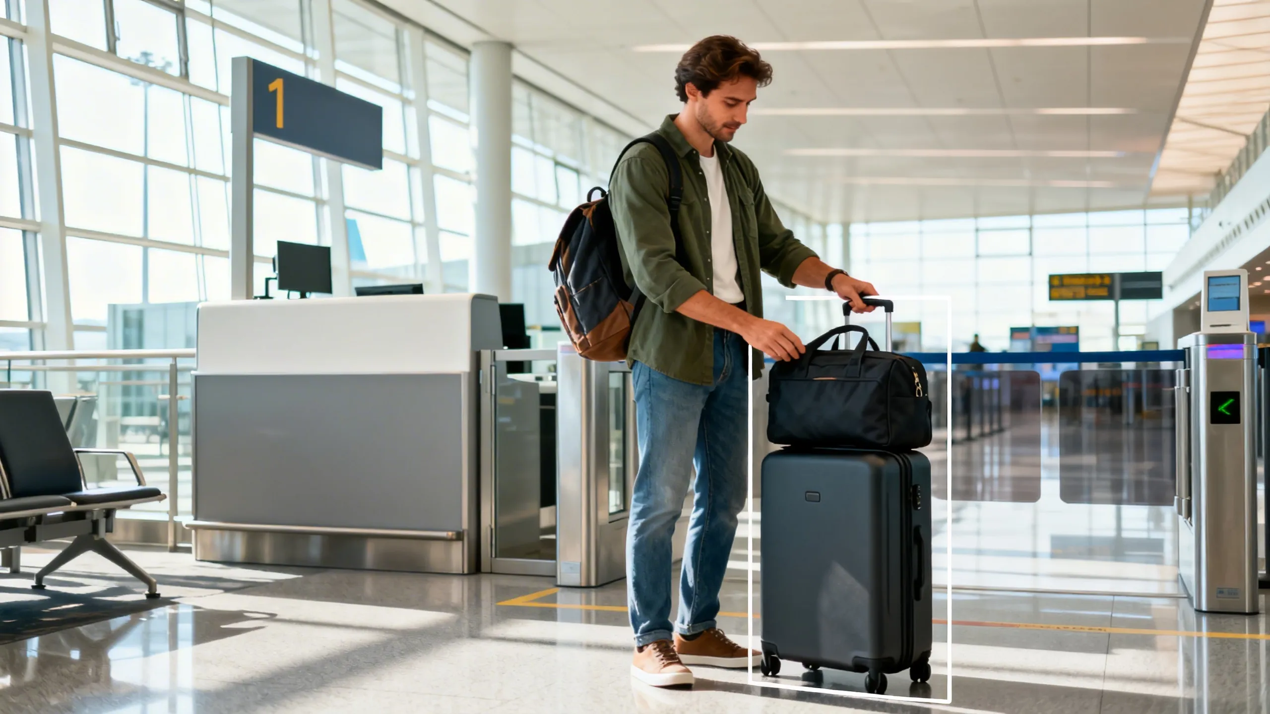 Southwest Airlines carry-on luggage size check visual